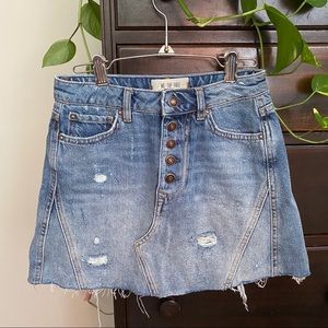 Free People We The Free Denim Skirt Size 25